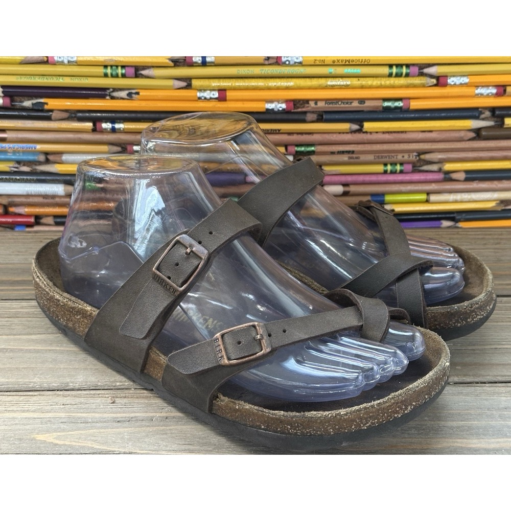 Birkenstock Mayari Sandals Slides Grunge Brown HOBO Sz 37 / 6 Women's